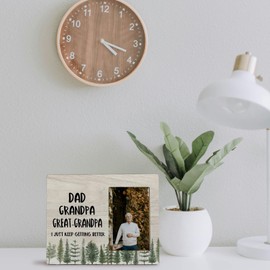 FHUGX Great Grandpa Picture Photo Frames 4x6 - Great Grandpa Gifts for Father's Day Birthday, Grandfather Gift Wooden Picture Frame