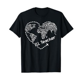 Ell Cute Heart Shape English Language Teacher Students T-Shirt