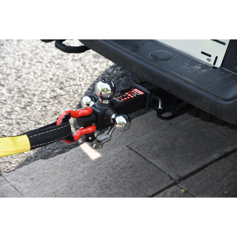 REYSUN Trailer Hitch Tri-Ball Hitch with Rotatoble Tow Shackle and