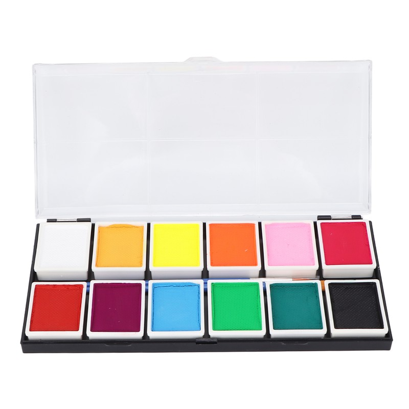 Face Paint Kit Cosmetic Grade 12 Colors Quick Drying Easy
