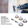 6Pcs Twisted Wire Brush Steel Metal Deburring Grinding Rust Removal