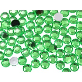 Allstarco 1000PCS 6mm SS30 Green Peridot .PD2 Acrylic Flat Back Rhinestones for Jewelry Making and Face Painting Card Making Embelishments Plastic Crafts Gems