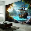 FENDROM Nautical Tapestry Decor Ghost Sailboat Wall Art Aesthetics Pirate