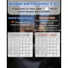 Pubiohs 34-Key Wireless Numeric Keypad with Calculator - Bluetooth and
