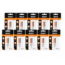 REACH Dentotape Waxed Tape, Unflavored 100 Yards, (Pack of 10)