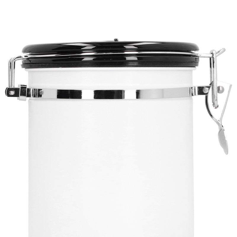 Sealing Container with Spoon Stainless Steel Coffee Beans Canister with