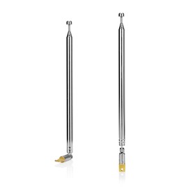 ENUODA 7 Sections Telescopic 17-76cm FM Antenna,Portable Radio Antenna Replacement,Compatible with Indoor Portable Radio,Home Stereo Receiver,AV Audio Video,Home Theater Receiver TV Tuner(2 Pack)