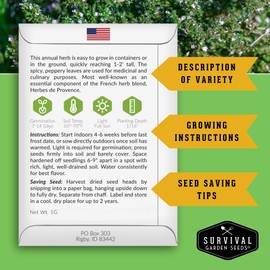 Survival Garden Seeds - Summer Savory Seed for Planting - 1 Pack with Instructions to Plant & Grow Culinary & Medicinal Herb Annual Savory in Your Home Herb Garden - Non-GMO Heirloom Variety