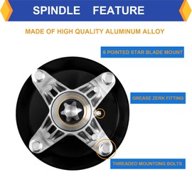 (2 Pack) 918-04822A Deck Spindle Assembly Replaces Craftsman CubCadet MTD 918-04822B 918-04822 618-04822 918-04889 for 42" Deck Tractor Riding Mower 30" Mini Riders with Tapped Bolt and Zerk Fitting