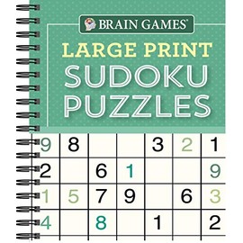 Brain Games - Large Print Sudoku Puzzles (Green)