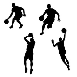 Basketball Wall Art Decal Vinyl Art Sport Style Wall Stickers Removable DIY Sports Ball Murals Wallpaper for Boys Room Bedroom School Basketball Enthusiasts