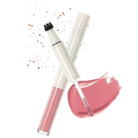 BEUKING Double Head Freckle Blush Pen 2 in 1, Waterproof Sweatroof Long Lasting Super Stay Lipcolor Velvet Nude Matte Pigment Rouge Makeup Pen for Creating Exquisite Makeup (01# Pink)