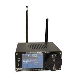 SI4732 ATS25 Max-Decoder II Shortwave Radio Receiver with Four New Modes CW, RTty Decoding, WiFi, BT and Four Audio Spectrum, HI-Z, Support AM FM RDS LW MW SW SSB DSP, Suitable for Camping etc.