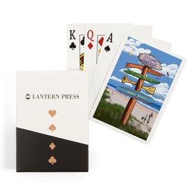 Lantern Press Stone Harbor, New Jersey, Sign Destinations (52 Playing Cards, Poker Size Card Deck with Jokers)