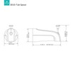 PULSE ShowerSpas 3010-TS-BN Bathtub Spout Valve with Diverter, 1/2" Slip