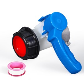 UMETASS IBC Tote Valve, 2.4" Coarse Thread IBC Tote Adapter, 62mm DN40 Heavy Duty Tote Tank Drain Butterfly Valve Connector Replacement (Activity Interface butterfly-valves, DN40)