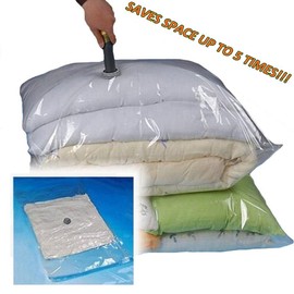 50x Large Size New Improved Extra Strength Double Lock Valve System Vacuum Storage Bags/Space Saver Compressed Bag (90cm x 70cm)