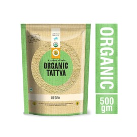 Organic Tattva Gram Flour Besan, ChickPea Flour, 500g Certified By USDA Organic