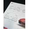 2020 TOYOTA SUPRA GR Launch Edition Blueprint Poster 26" x