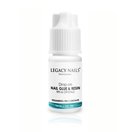 Legacy Nails Professional Nail Glue & Resin 0.10oz / 3g - Drop-on - Ultra-Strong Adhesive for Nail Repairs, Tips & Extensions, Quick-Drying, Professional Quality, Long-Lasting Durability