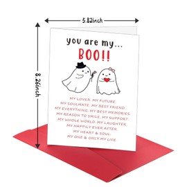 Anniversary Card for Couple Him Husband Boyfriend, 1 Year Anniversary Paper Gifts for Him Her Girlfriend Boyfriend, I Love You Cards for Him Her, Birthday Cards for Husband Boyfriend, You Are My Boo