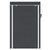 64\" Gray Portable Closet Storage Organizer with Shelves Wardrobe Clothes