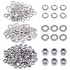 Swpeet 150Pcs Metric 304 Stainless Steel M6 Hex Lock Nuts