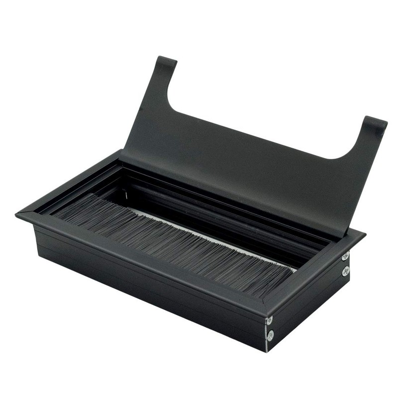 Rannb Rectangle Cable Grommet Metal Wire Hole Cover for Management