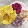 A-yeite Dainty Satin Camellia Flower Brooch Pins for Women Elegant