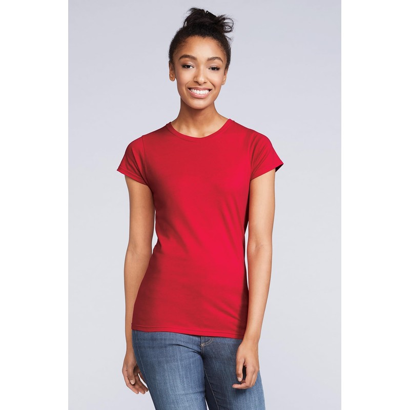 Fashion Gildan 64000L Ladies Softstyle T Shirt White Medium