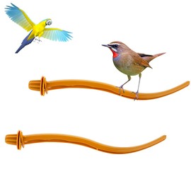 2 PCS Bird Perches Canary Finch Budgie Cage Universal Plastic Stand Stick Toy Holders, 8.7 Inches