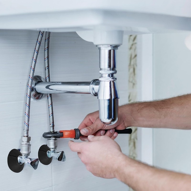 NAYAGOGO 4 pcs Radiator Pipe Covers & Collars, Black Radiator