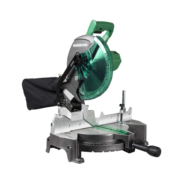 Metabo HPT 10-Inch Compound Miter Saw | 0-52 Degrees Miter Cutting Range (Left/Right) | 0-45 Degrees Bevel Cutting Range (Left) | C10FCGS
