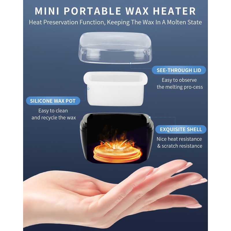 Nose Wax Kit Men, Nose Ear Hair Waxing Kit 120g
