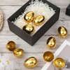 15 Pcs Fillable Golden Eggs Easter Plastic Empty Large DIY