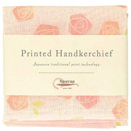 Eco-Friendly, Japanese Printed Handkerchief Cloth, Rose Flower Print
