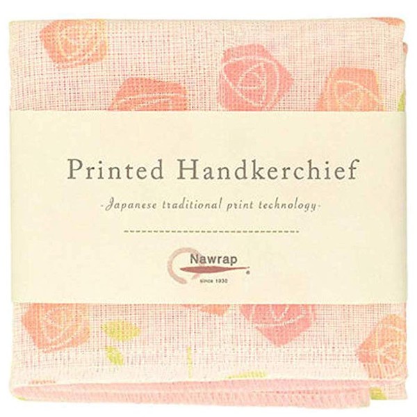 Eco-Friendly, Japanese Printed Handkerchief Cloth, Rose Flower Print