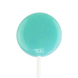 Blue Raspberry Lollipops Aqua Flavor Lolliops (36Piece) Handcrafted In Usa By Sparko Sweets