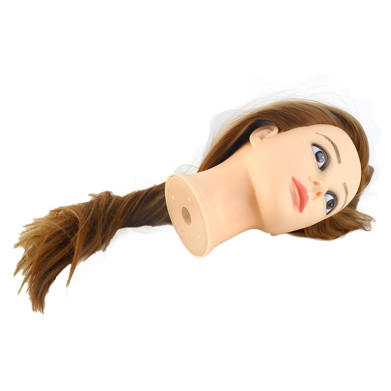 Domary Mannequin Head Hairstyling Training Head with Hair Large Volume