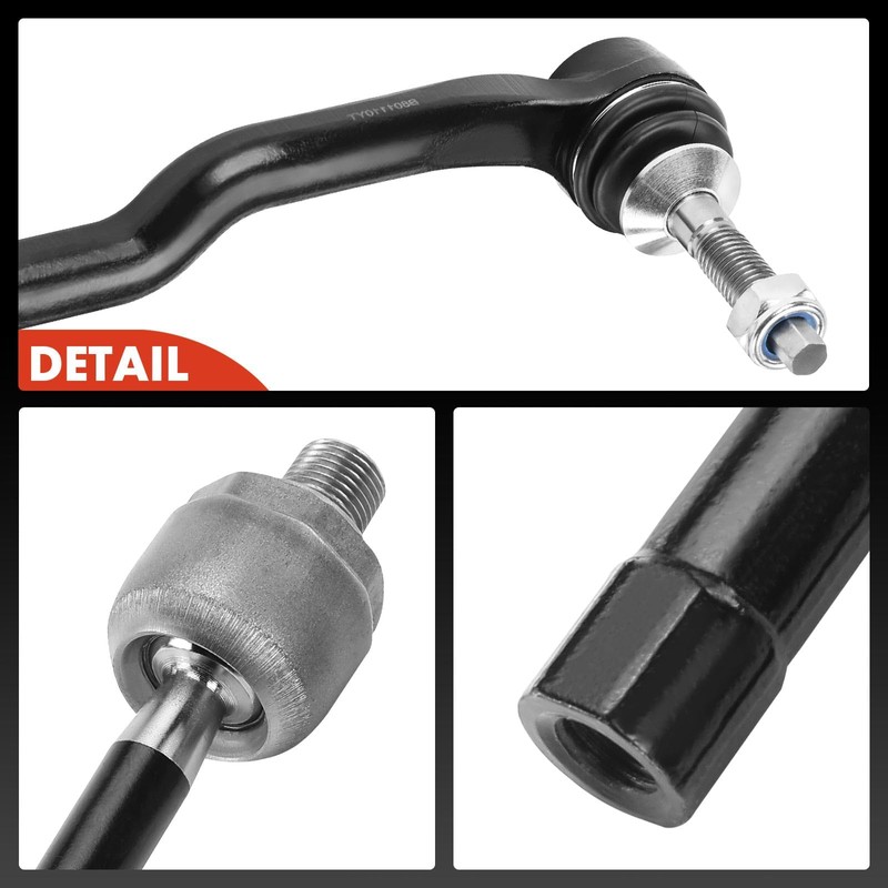A-Premium Set of 4, Front Inner & Outer Tie Rod