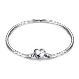 JMQJewelry Charm for Bracelet Stainless Steel Snake Chain 20cm 7.8inch Family Friend Wife Husband Brother Sister Daughter Son Jewelry