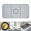 Jinqipura Silicone Draining Sink Mat, Kitchen Sink Protect, 26x14" Gray
