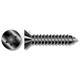 (400pcs) #10 X 1-1/2 Security Sheet Metal Tapping Screws AB Flat Head Torx Pin Steel Black Oxide Ships Free in USA by Aspen Fasteners, AFTPR-81960-C