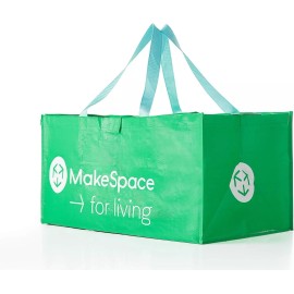 MakeSpace Reusable Tote Bags, 5-Pack (Large) Green NEW!