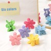 Pack of 6 Matte Flower Hair Clips, Large Flower Hair