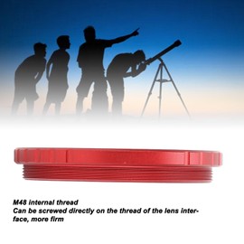 Telescope Dust Cap, M48X0.75mm Aluminum Alloy Telescope Lens Dust Cover with M48 Thread, Metal Threaded Dust Cover for Astronomical Telescope