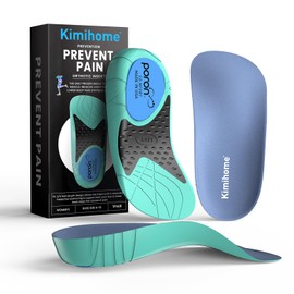 Plantar Fasciitis Inserts for Heel Pain - Kimihome Arch Support Shoe Inserts for Women - Heel Cups & Orthotic Cushions for Flat Feet, Heel Spur, Achilles Tendinitis - Women's 10.5-13.5, Men's 8.5-12