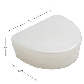 32 x Slim Retainer Case ~ Bulk Buy Dental Box, for Dentures, Gumshields, Braces Storage (White)