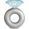 DADDY COOL Silver Inflatable Diamond Ring Bachelorette Pool Floats with