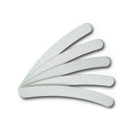 PROFICO 25 x Curved Nail Files | Grit 80/80 | Premium Quality Nail File Set for Gel Nails (Grey (Zebra))